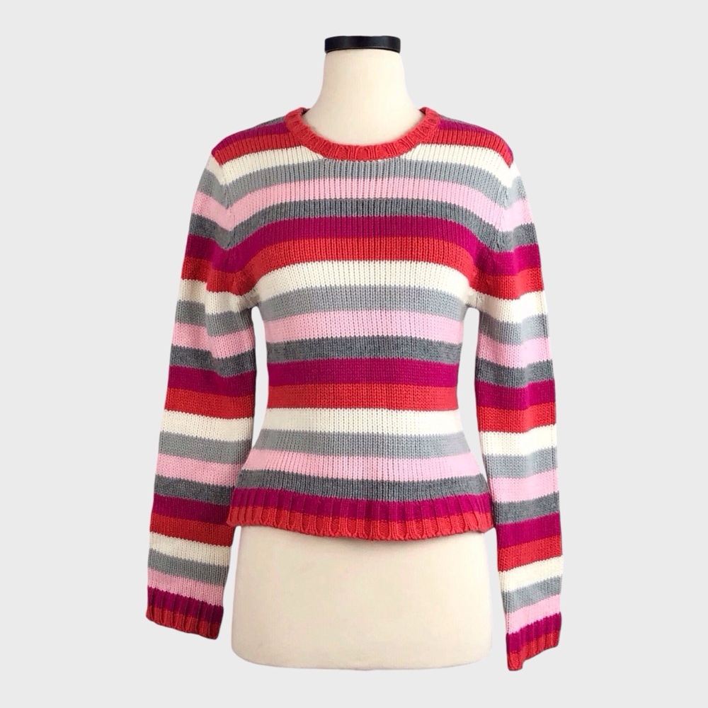 Derek Heart Multicolored Striped‎ Knit Sweater